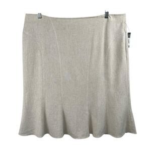 Vintage Y2K Courtenay Heathered Cream Paneled Midi Skirt Plus 22W NWT Deadstock
